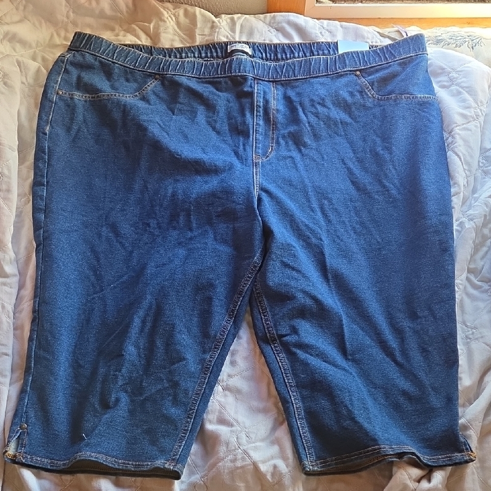 3 Liz & Me/Catherines Women's Shorts in Blue, Orange, and Khaki 4x / 32W - Picture 10 of 15